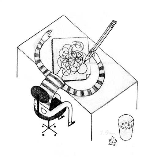 drawnblog:
(The Illustrator by Julianna Brion)
